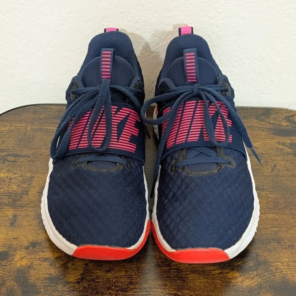 Nike Renew In-Season TR 10 Women Navy Pink Training Gym Shoes Comfort Soles Sz 8